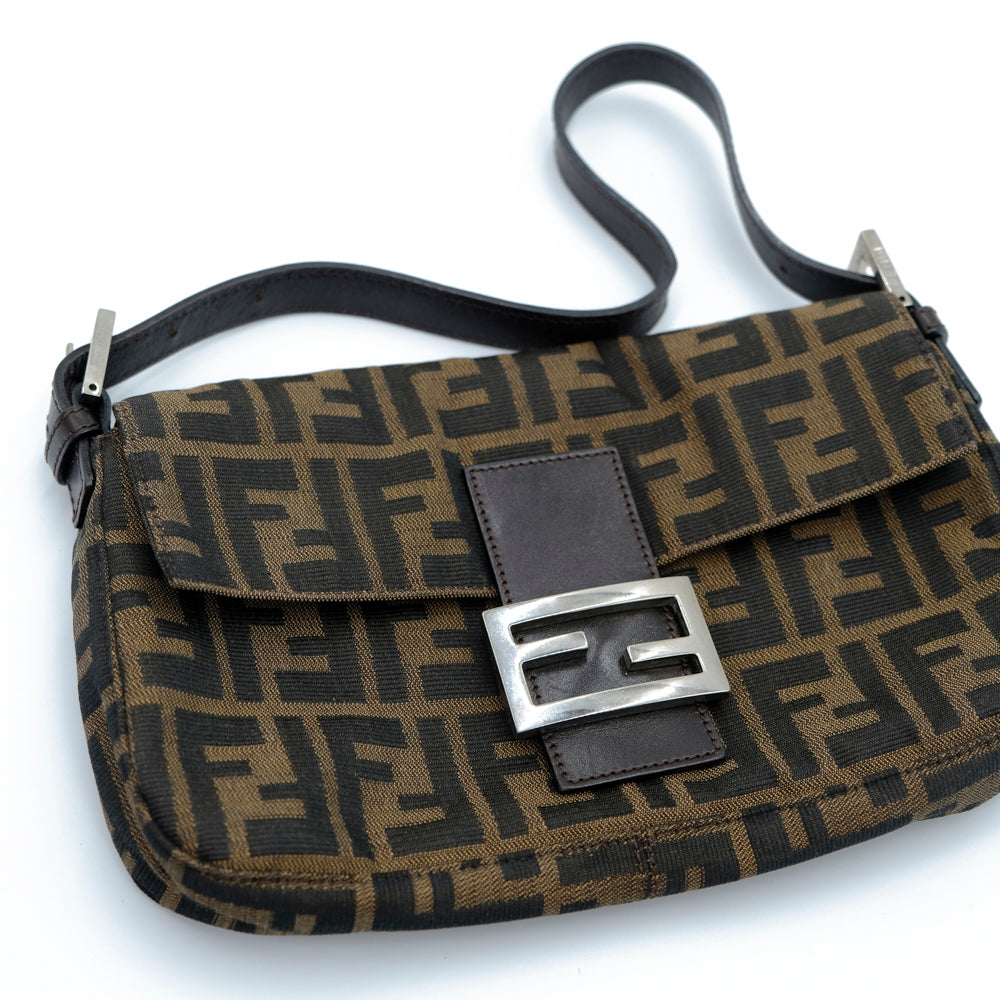 Fendi Brown Zucca Baguette 法棍包