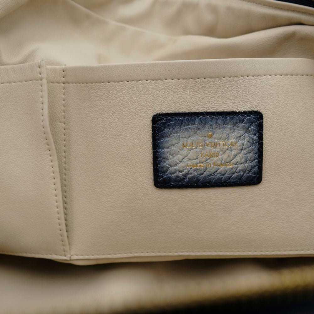LV Demin Polka Dots Panama Bowly Canvas Navy 波士頓包 M95418