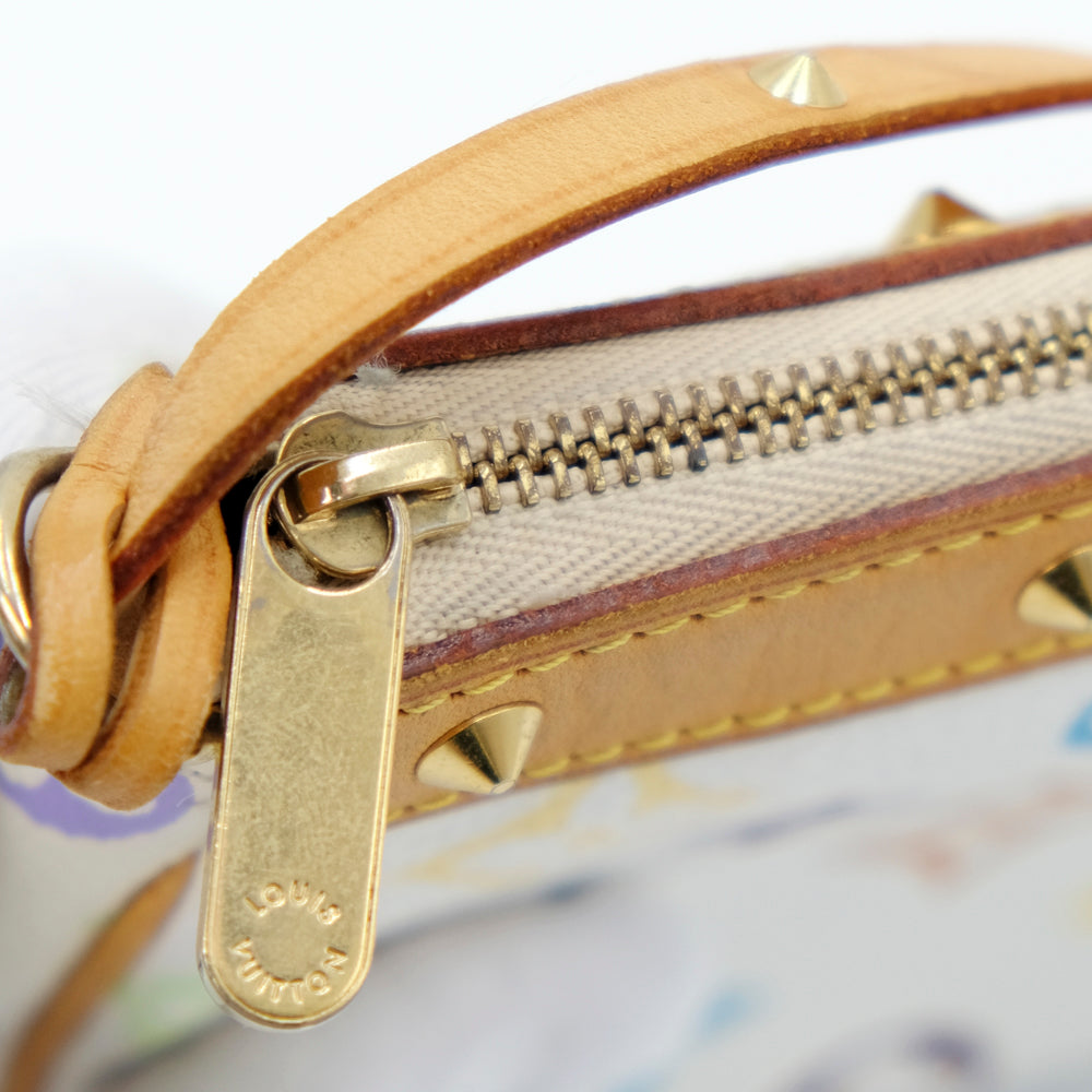 LV x Takashi Murakami Pochette Accessoires Pouch White M92649 白三彩