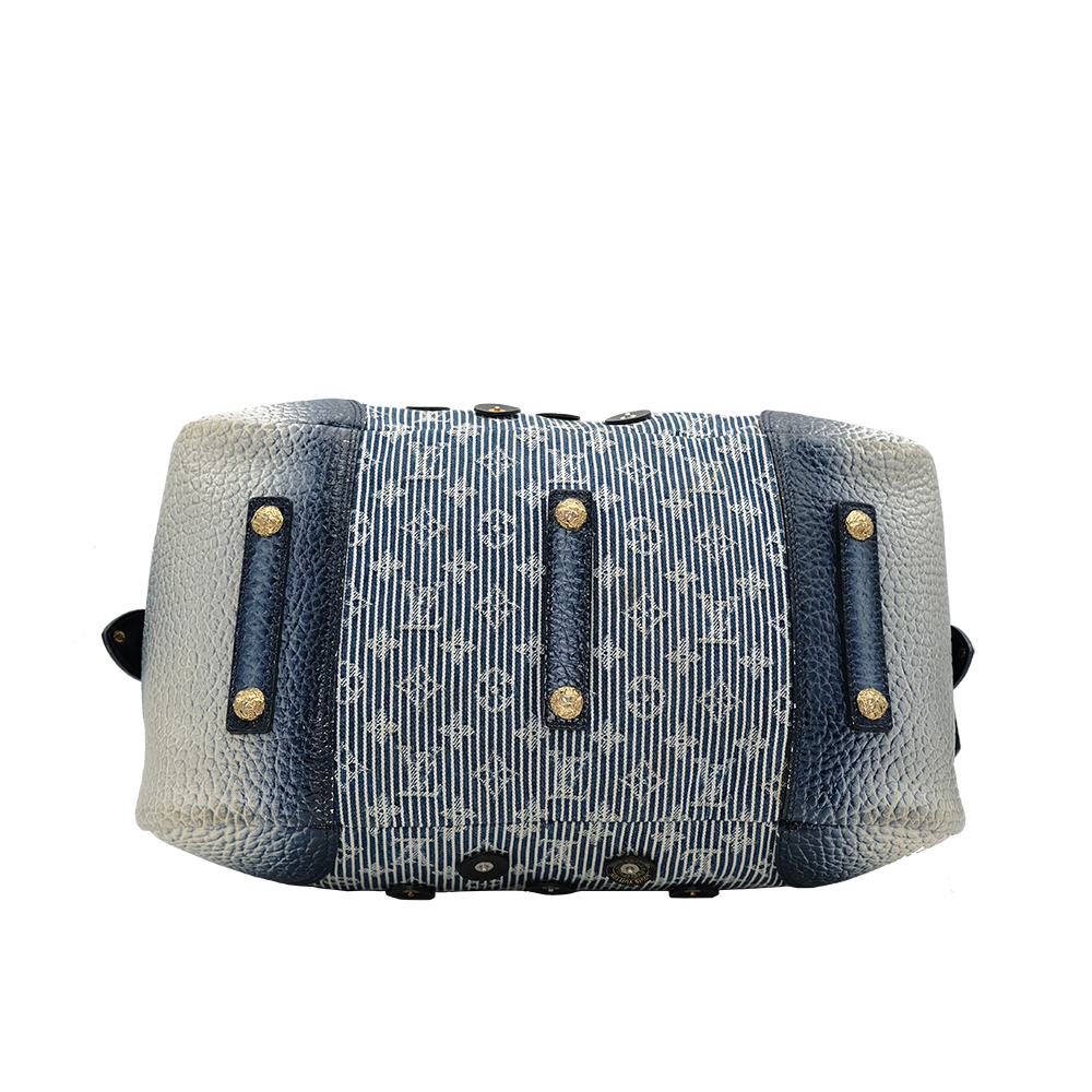 LV Demin Polka Dots Panama Bowly Canvas Navy 波士頓包 M95418