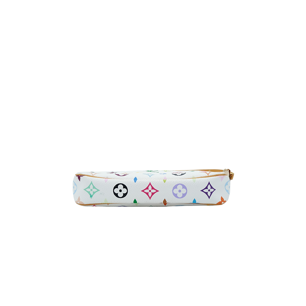 LV x Takashi Murakami Pochette Accessoires Pouch White M92649 白三彩